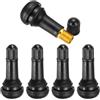 PATIKIL 1.9 TR413 Tappi Gomme Auto, 5Pz Tappo Valvola Pneumatici Universali in Metallo e Gomma a Innesto Rapido per Moto Auto Camion Rimorchi ATV Motociclette, Nere