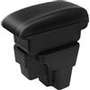 YJYWZH Bracciolo per Kia Stonic Rio 2015-2023 con USB e USB-C | 2 Porte USB e 1 USB-C, Doppio vano portaoggetti, Bracciolo centrale scorrevole, Pelle PU, Base specifica per veicolo