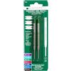 Monteverde - Recambio de gel para bolígrafos Parker sin capuchón (punta fina, 2 unidades), color verde