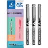 PILOT V5 Hi-Tecpoint - Penna a sfera con punta fine da 0,5 mm, in confezione regalo, confezione da 3 (nero)