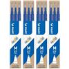 PILOT Frixion BLS-FR7 Rollerball Refill 0.7 mm Blu 4 x Set di 3