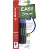 STABILO EASYOriginal refill - Cartuccia per Penna Roller Ergonomica - Pack da 6 - Blu