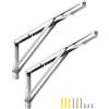 QWORK® 2 Pezzi 600mm Staffe Pieghevoli Pesanti - Acciaio Inossidabile - per Tavolo a Muro e Mensola a Muro, Carico Massimo 150 kg