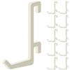 StarMaker Set di 10 ganci per pannello forato Ikea Skadis - Gancio inclinato a L, 25 mm - Supporto da parete, pannello per utensili e accessori