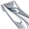 WDragon Carta da parati adesiva da parete con motivo toteml a onde color grigio argento, adesivo da parete, per bagno, cucina, soffitto, paraschizzi, bordo impermeabile, rimovibile, 10 cm x 10 m