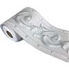 tooloflife Elegante argento stampaggio floreale carta da parati bordo autoadesivo casa soffitto decorativo bordo rimovibile PVC goffrato cintura piastrelle trasferimenti