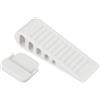 PATIKIL Fermi Porte Gomma per Fondo Porta, Fermaporta Cuneo con Supporto, Robusto Fermaporta Impilabile, Protezione Parete per Pavimento Piastrelle Cemento per Casa e Ufficio,Bianco