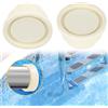 mumisuto 2 Pezzi Paraurti in Gomma per Scale da Piscina, Paracolpi Bianchi Per Scale da Piscina, Tappi in Gomma Per Piscine per il Fondo Delle Scalette, 6x3,9x3,3 cm