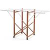 Arredamenti Italia Stendibiancheria 999 AIRONE, Legno - Chiudibile - 21 mt stendibili - Finitura Ciliegio group Srl