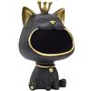 Home Deco Factory, HD0158, Elegante Statua Vuota di Gatto Nero, Pratico Oggetto Decorativo per Chiavi e Gioielli, Design Moderno, Materiali durevoli, Taglia Unica, Nero e Oro