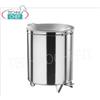 FORCAR - Pattumiera Inox carrellata con comando a pedale, lt.100