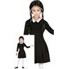FIESTAS GUIRCA | Costume Gothic Girl Bambina (7-9 Anni) - Vestito per Bambine - Costumi da Studentessa e Scolaretta per Halloween, Carnevale, Feste di Film e Serie TV