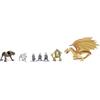 Jada Toys Harry Potter Set di personaggi (Confezione da 7 personaggi da collezione in 3 misure) - Giocattoli in metallo dai 6 anni (Harry, Hermione, Ron, becco di seta, troll, Fluffy, Drago), ciascuno