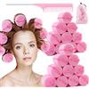 BEAUTIYAND Rullo per capelli in spugna Jumbo in schiuma, morbido, ondulato, curvo, strumento per arricciare i capelli, 24 pezzi, uso per capelli lunghi e corti, donne e bambini, 5,1 x 5,8 cm (rosa)