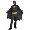 Ciao- Batman Dark Knight Costume Adulto Originale DC Comics (Taglia L) con Muscoli pettorali Imbottiti, Colore Nero, L, 11718.L