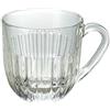La Rochère La Rochere Ouessant - Tazza Expresso in vetro, tazza da espresso, in vetro pressato, trasparente con scanalature, 1 pezzo