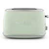 SWEISS GRS7, tostapane vintage, 2 fessure, 6 livelli di potenza, 850 W, rapido e pratico, facile da pulire, cassetto raccogli briciole, speciale baguette, scongelamento, verde