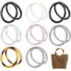 PH PandaHall 16 maniglie rotonde per borse, 6 colori, in resina, decorative, per pochette, borse in rattan, borse a spalla all'uncinetto, macramè, 9 cm