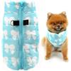 SMALLLEE_LUCKY_STORE, cappotto invernale impermeabile con anello a D per cani e gatti di piccola taglia - Mantello imbottito con cerniera - Per chihuahua, yorkshire, gattino - Blu - Taglia S