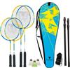 Talbot-torro Set badminton family con rete, 4 racchette e volani