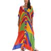YouKD - Caftano ampio stile bohémien, copricostume da spiaggia, vestaglia da bagno, taglia unica, per donna, abbigliamento da casa, One Size