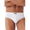 Intimitaly COTONELLA - Slip Uomo Cotone Morbido e Traspirante, Confezione da 4, Elastico Interno, Design Classico, per Uso Quotidiano, Extra Comfort da S a 3XL (IT, Testo, M, Regular, Regular, 4 Blu)