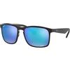 Ray-Ban 0rb4264 601sa1 58 Occhiali da Sole, Nero (Matte Black/Blueflashpolar), Uomo