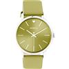 Oozoo Orologio vintage da donna - argento - orologio da polso da donna con cinturino in pelle 20 mm - orologio analogico da donna rotondo C10980, giallo ocra