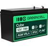 Green Cell Batteria al piombo AGM 12 V 7 Ah VRLA batteria al piombo batteria di ricambio resistente ai cicli Unbemann UPS Alimentazione di emergenza Impianto UPS Batteria di backup