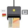 AISENS LECTOR DE TARJETA DNI CON LECTOR DE TARJETAS SIM, SD, MICRO SD, MMC, RS-MMC, MMC MICRO, NEGRO