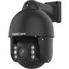 Foscam SD8EP 8 MP PoE PTZ Dome Telecamera di sorveglianza con zoom ottico 4x, qualità video UHD HDR, per interni ed esterni, rilevamento intelligente di persone e veicoli (nero)