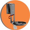 PureMounts supporto per diffusori per Sonos Era 100, supporto a parete per diffusori con gestione dei cavi, orientabile +/-45°, inclinabile 0/-18°, capacità di carico 3 kg, nero