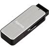 HAMA Lettore USB 3.0, corpo in metallo, UHS-1, micro SD, micro SDXC, micro SDHC, MMC, SD, SDHC, SDXC, grigio