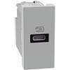 BTICINO MatixGO Presa di corrente con porta USB 1 modulo Grigio JG4192C Caricatore USB con una porta tipo C, 20W