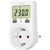 LogiLink EM0002B - Misuratore con ampio display LCD, visualizzazione: potenza in watt, tensione di rete, consumo di energia, costi energetici e avviso di sovraccarico, colore: Bianco