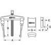 KS Tools 620.0063 Estrattore universale a serraggio rapido, 2 bracci con gancio estremamente sottile e allungato, 20-90mm, 200mm, 2,5t