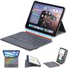 Synchro Bands Custodia con tastiera Flex per iPad Pro 12,9 pollici (3a, 4a, 5a e 6a generazione) e iPad Air 13 (M2 2024/M3 2025/M4 2026), custodia con tastiera, tastiera magnetica rimovibile con trackpad, modalità