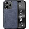 Kepuch Silklike Cover per Redmi Note 14 4G - Custodia Case Piastra Metallica Incorporata - Blu