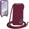 WenBaby Cover Compatible con Samsung Galaxy S24 Plus,Cellulare Girocollo Custodia con Cordino TPU Corda Silicone Case Bumper per Samsung Galaxy S24 Plus Custodia, Rosso