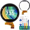 SRJTEK Schermo LCD di ricambio per bicicletta Garmin Forerunner 735 XT 735XT, kit di riparazione per orologio Forerunner 735 (grigio)