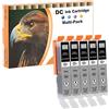 D&C 571 XL Cartucce d'inchiostro Sostituzione per Canon PGI-570 CLI-571GY Compatibile per Canon PIXMA MG5750 MG6850 MG6851 TS5050 TS5055 TS6050 TS6051 TS6052 MG5700 MG5751 MG6800 (5 Grigio)