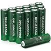 Delyeepow Pile Ricaricabili AA Alta Capacità 3300mAh, Delyeepow Batterie AA Ricaricabili 1,2V Ni-MH, 1200 Cicli Auto-Scarica Bassa Confezione da 16