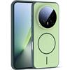 GIOPUEY Cover Magnetica per Honor Magic 8 PRO， Compatibile con MagSafe， PC+TPU Finitura Antiurto Protettiva Cellulare Custodia - Green