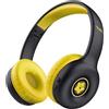 Trust Nouna Cuffie Bluetooth per Bambini 4-10 Anni con Limitazione del Volume (85dB), Cuffie On Ear Pieghevoli con Microfono e Adesivi, Cuffie Wireless, 15h di Riproduzione per Musica, Nero