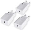 Kayshow Caricatore USB C da Muro, 3-Pack Caricabatterie Alimentatore Presa USB di Tipo C Porte, Spina Compatibile con iPhone XS Max XR X 8 7 6 5S Plus, Samsung Galaxy A51,A34,A13,S21,S20 FE,S10,S9,S8 Plus