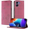 XINYEXIN Custodia per Oppo A6x 4G/5G / Oppo A6 4G/5G /Oppo A6k, Cover a Libro in Pelle PU con Blocco RFID, Slot per Carte, Supporto, Protezione Completa Antiurto - Rosso