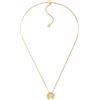 Michael Kors collana con pendente da Donna in ottone con chiusura ad anello a molla,Oro al miele