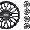 Sparco Set Sparco Copricerchi 4 Pezzi Roma 15 Pollici Grigio/Nero