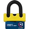 ABUS Lucchetto per disco freno GRANIT™ Power XS 67 con cilindro XPlus™ - Lucchetto per moto con doppio grillo e cavo di richiamo - Accessori per moto - Giallo