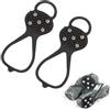 BASTOUR Scarpa Spikes Antiscivolo, Ramponi per Scarponi, Ramponcini Ghiaccio Neve per Scarpe, Ramponi da Ghiaccio con 5 Spikes, Ice Tacchetti Borchie per Scarpe per Passeggiate ed Escursioni in Inverno